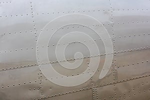 Rivets on aircraft skin