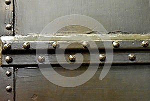 Rivets on a railway car, Industrial texture