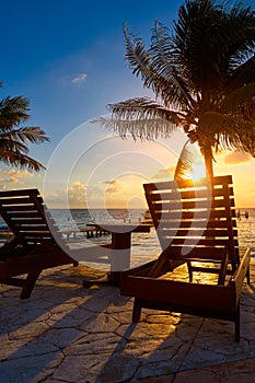 Riviera Maya sunrise beach hammocks