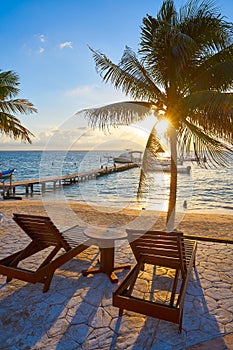 Riviera Maya sunrise beach hammocks