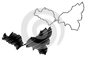 Riviera-Pays-dEnhaut District (Switzerland, Swiss Confederation, Canton of Vaud, Waadt or VÃÂ´d) map