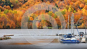 Riviere Saint Maurice in autumn time near Grandes Piles