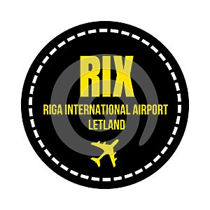 RIX Riga airport symbol icon