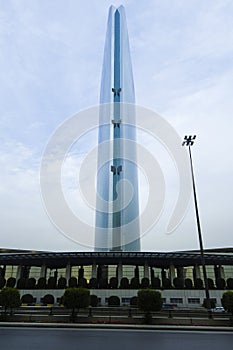 RIYADH - April 9: Al Mamlaka Tower and Surroundings on April 9, photo