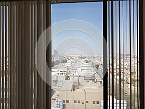 Riyadh city in Saudi Arabia as seen from the glass