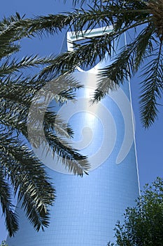 RIYADH - October 21: Al Mamlaka Tower and Surroundings on October 21, 2007 in Riyadh, Saudi Arabia. photo