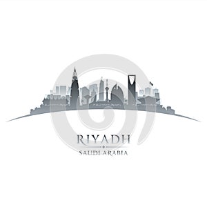 Riyadh Saudi Arabia city skyline silhouette white background photo
