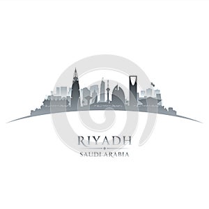 Riyadh Saudi Arabia city skyline silhouette white background