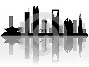 Riyadh Saudi Arabia skyline silhouette