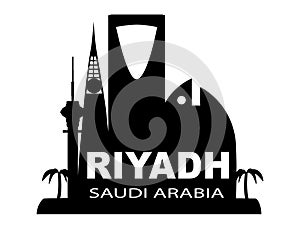 Riyadh Saudi Arabia skyline silhouette photo