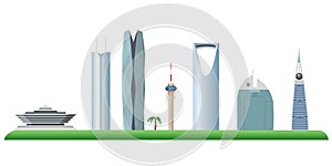 Riyadh Saudi Arabia skyline silhouette