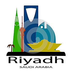 Riyadh Saudi Arabia skyline silhouette photo