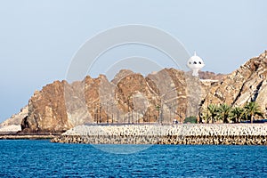 Riyam Monument, giant incense burner, in Mutrah, Muscat, Oman photo