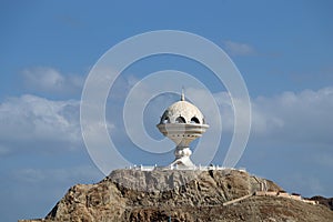 Riyam Park Monument on a hill in Muscat