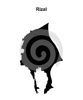 Rizal outline map