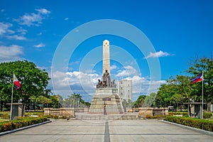 Rizal park Luneta and Rizal Monument  in manila