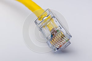 RJ-45 Ethernet cord plug end