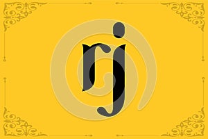 RJ abstract luxury logo photo