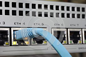 RJ45 Lan cable connected