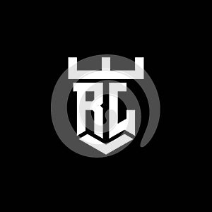 RJ Logo Letter Castle Shape Style