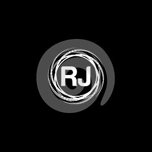 rj Unique abstract geometric logo design