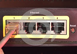 Rj45 connected to socket in router