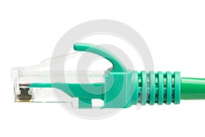 RJ45 LAN connector macro - sideview