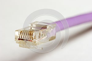 An RJ45 network cable