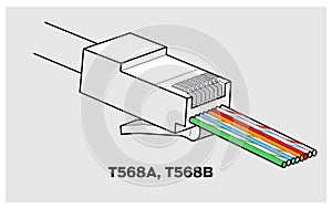 RJ45 Network Connector Closeup view