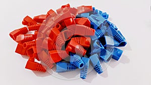 RJ45 protective cover, RJ45 cover mixed with blue and red