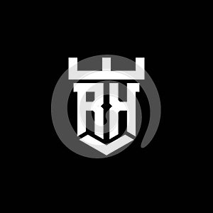 RK Logo Letter Castle Shape Style