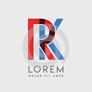RK logo letters with blue and red gradation