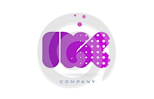 rk r k pink dots letter logo alphabet icon