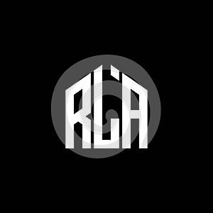 RLA letter logo design on BLACK background. RLA creative initials letter logo concept. RLA letter design.RLA letter logo design on