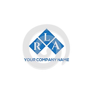 RLA letter logo design on WHITE background. RLA creative initials letter logo concept.