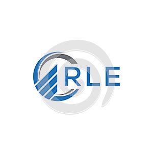RLE abstract technology logo design on white background. RLE creative initials letter logo concept