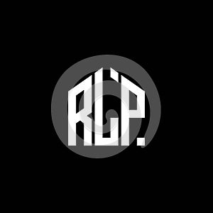 RLP letter logo design on BLACK background. RLP creative initials letter logo concept. RLP letter design