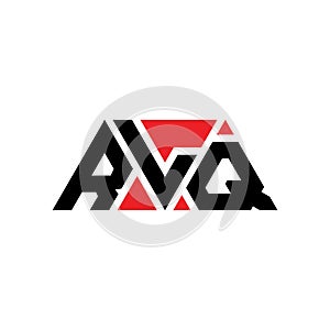 RLQ triangle letter logo design with triangle shape. RLQ triangle logo design monogram. RLQ triangle vector logo template with red