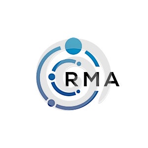 RMA letter technology logo design on white background. RMA creative initials letter IT logo concept. RMA letter design