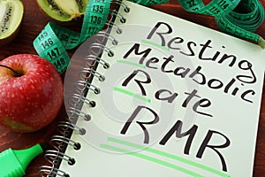RMR Resting metabolic rate. photo