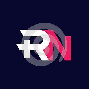 RN letters for logo design