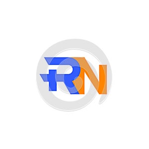 RN letters logo, vector design