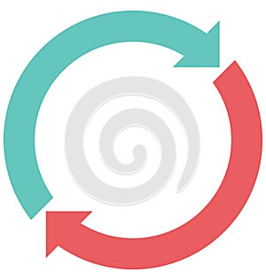 Processing, Synchronization Color Isolated Vector Icon