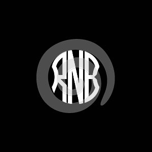 RNB letter logo abstract creative design.