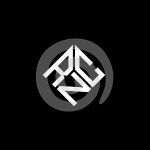 RNC letter logo design on black background. RNC creative initials letter logo concept. RNC letter design