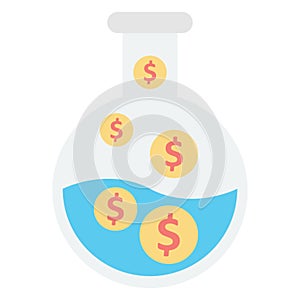 Conical Flask Color Vector icon which can easily modify or edit