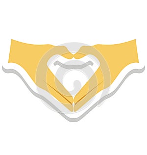 Heart, made by hands Vector Icon editable