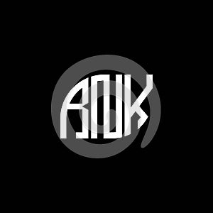 RNK letter logo design on black background. RNK creative initials letter logo concept. RNK letter design.RNK letter logo design on