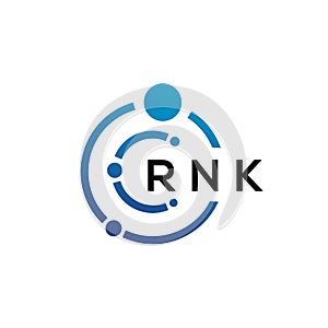 RNK letter technology logo design on white background. RNK creative initials letter IT logo concept. RNK letter design