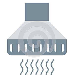 Kitchen Hood Isolated Vector Icon editable